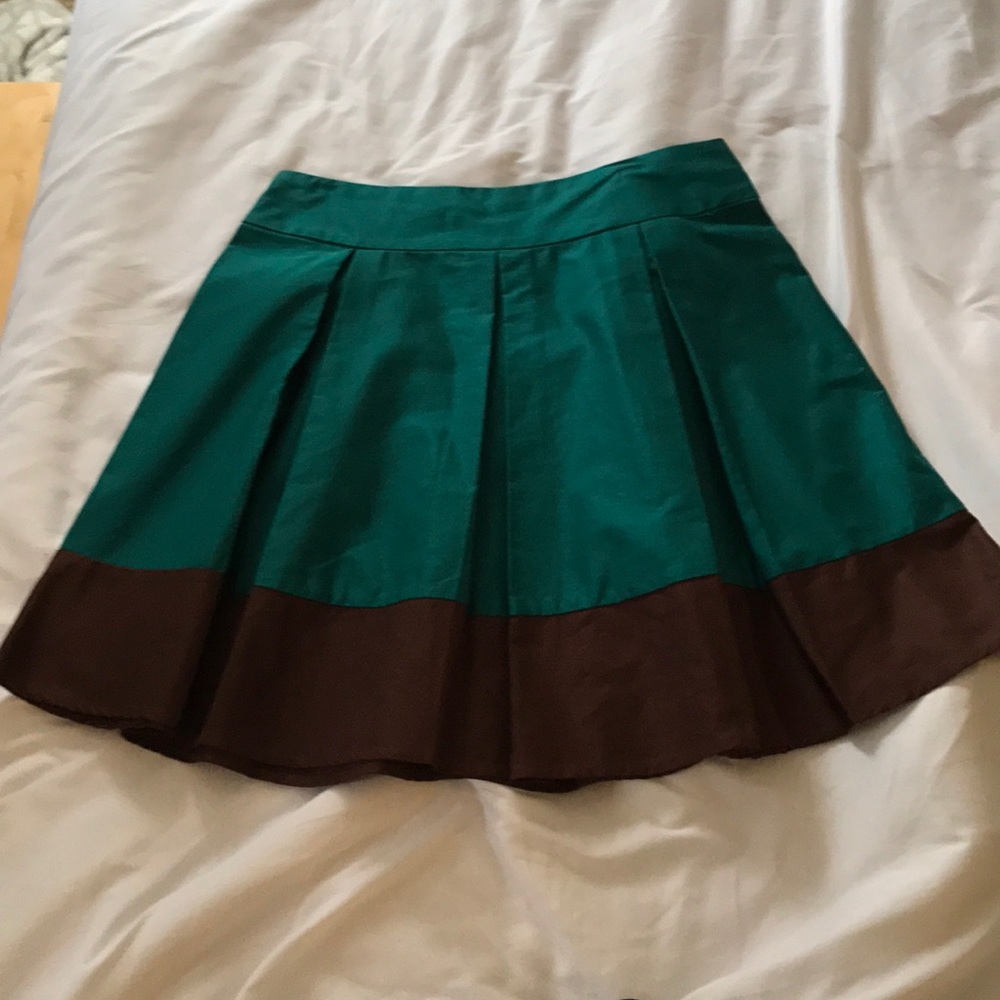 H&M pleated colorblock skirt